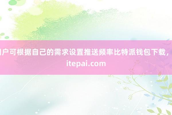 用户可根据自己的需求设置推送频率比特派钱包下载，bitepai.com