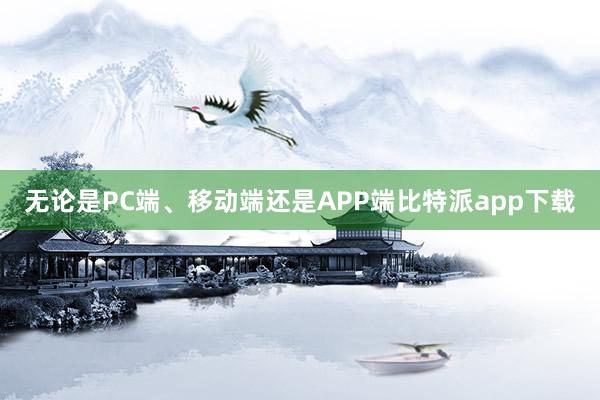 无论是PC端、移动端还是APP端比特派app下载