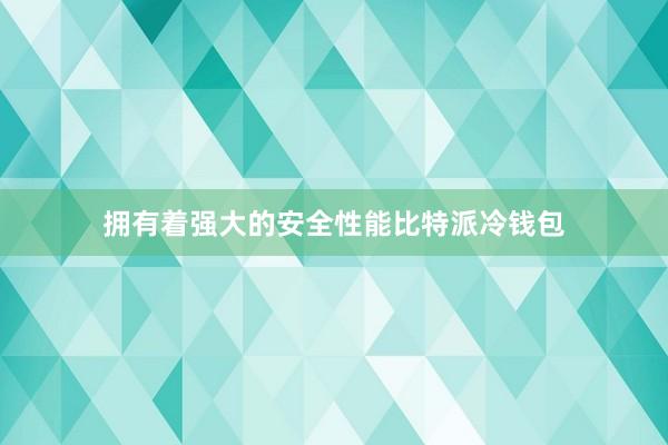 拥有着强大的安全性能比特派冷钱包