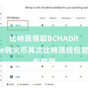 比特派领取BCHAbitpie转火币其次比特派钱包官网