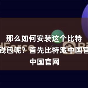 那么如何安装这个比特派钱包呢？首先比特派中国官网