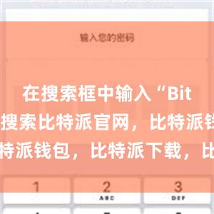 在搜索框中输入“Bitpie”进行搜索比特派官网，比特派钱包，比特派下载，比特派下载