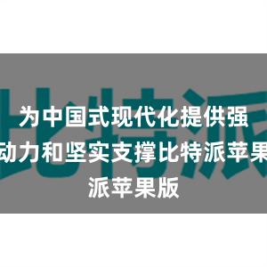 为中国式现代化提供强劲动力和坚实支撑比特派苹果版