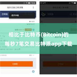 相比于比特币(Bitcoin)的每秒7笔交易比特派app下载