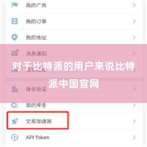 对于比特派的用户来说比特派中国官网